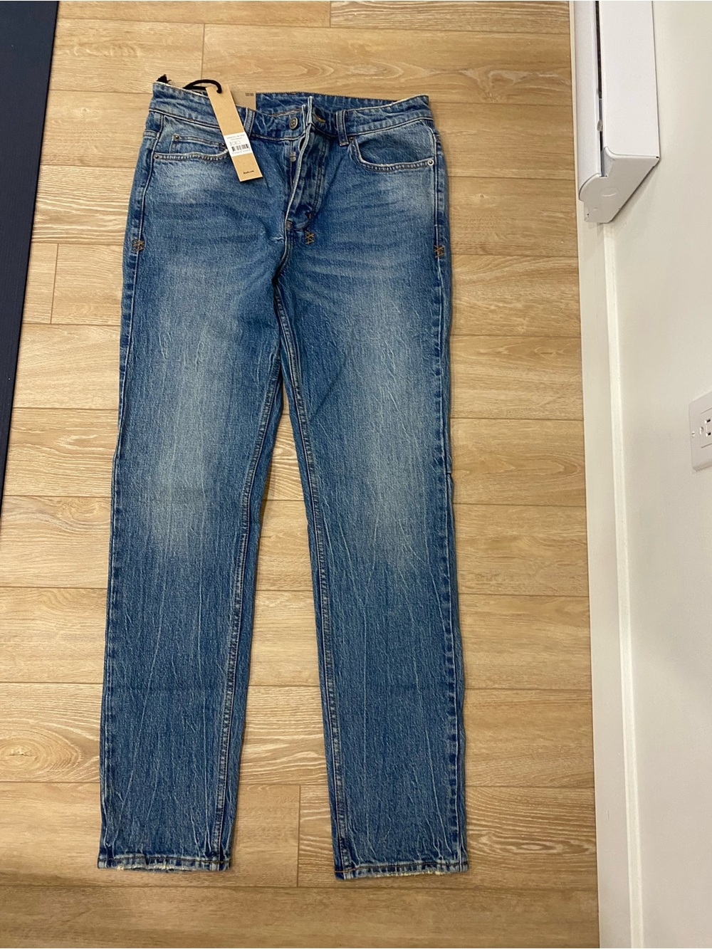 Ksubi Slim Straight Mid-Blue Denim Jeans